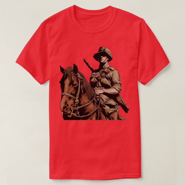 Camiseta ANZAC Australiano Light Horse (Diseño del anverso)