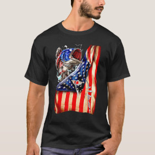 Camiseta Anzuelo de pesca bandera americana