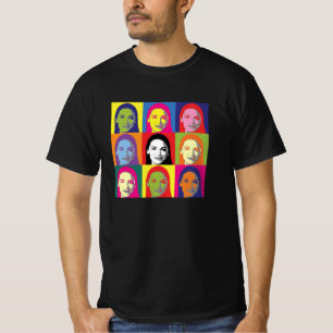 Camiseta AOC Alejandría Ocasio-Cortez Arte pop retro