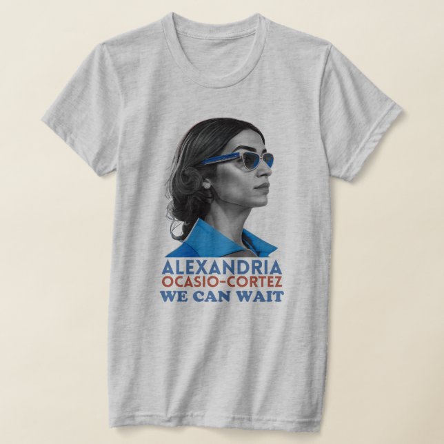 Camiseta AOC Alexandria Ocasio Cortez No podemos esperar (Distribución)