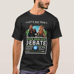 Camiseta AOC vs MTG Green New Deal Debate Político