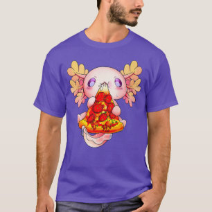 Camiseta Aoloteo lindo comiendo pizza toma Aolotl Kawaii Pa