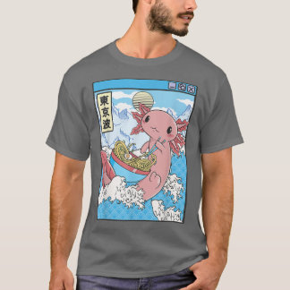 Camiseta Aolotl Eating Ramen Japan Waves Anime Kawaii Vapor