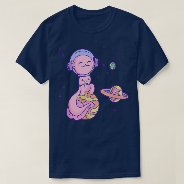 Camiseta Aolotl Kawaii Space Galay Planetas Astronauta Aolo (Diseño del anverso)