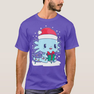 Camiseta Aolotl Santa Hat Xmas Luces Cute Kawaii Aolotl Ch