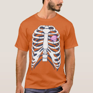 Camiseta Aolotl Skeleton Funny Salamander En Rib Cag