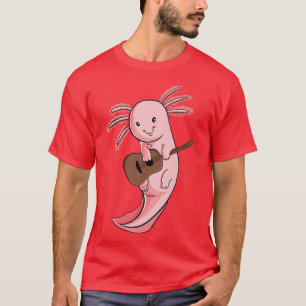 Camiseta Aolotl With Guitar , Aolotl Lover , Guitarist Musi