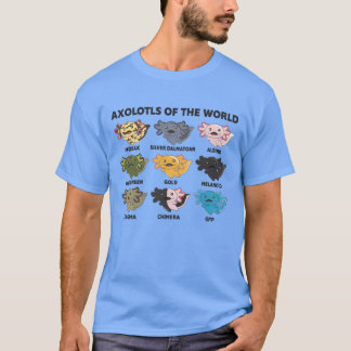 Camiseta Aolotls del mundo animales dulces Kawaii Aolotl vi