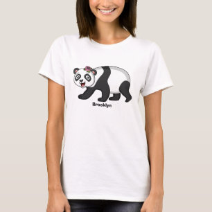 Camiseta Aoso panda alegre y lindo con personalizado de flo