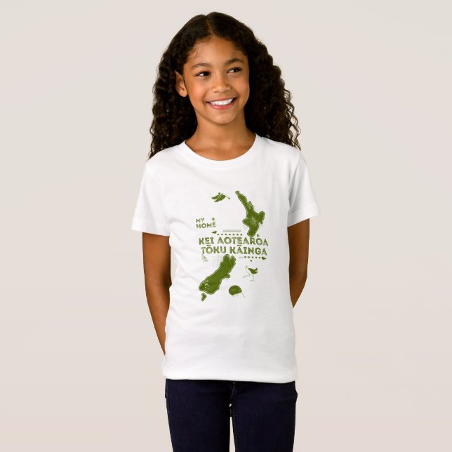 Camiseta Aotearoa es mi hogar (Anverso completo)