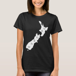 Camiseta Aotearoa Nueva Zelanda Con Kiwi Whanau Maorí