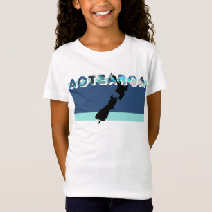 CAMISETA AOTEAROA NZ PAUA TEXTO NUEVA ZELANDIA PAÍS MAORI