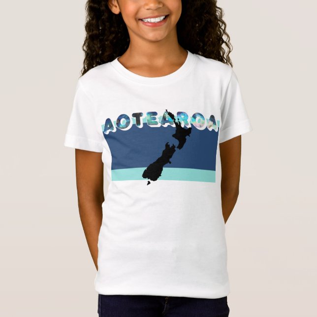 CAMISETA AOTEAROA NZ PAUA TEXTO NUEVA ZELANDIA PAÍS MAORI (Anverso)