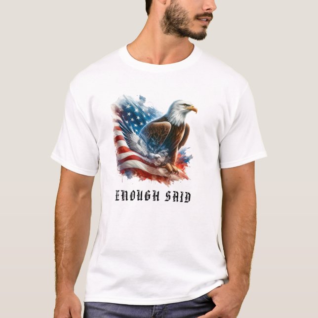Camiseta *~* AP16 Bandera estadounidense EAGLE Bald EAGLE D (Anverso)