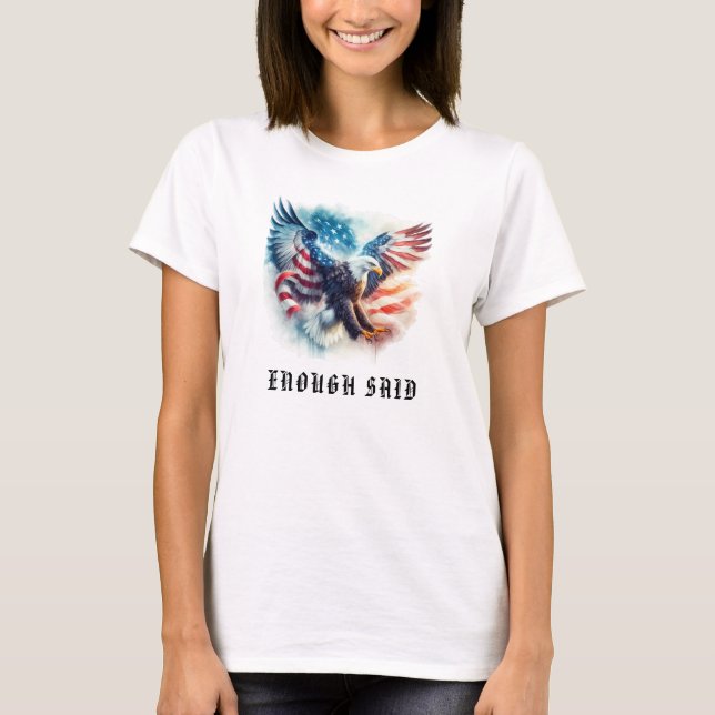 Camiseta *~* AP16 Bandera estadounidense EAGLE Detallada (Anverso)