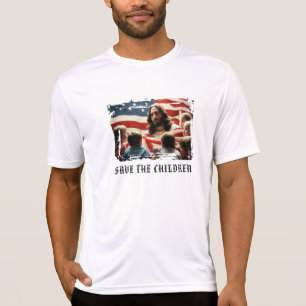 Camiseta *~* AP27 Bandera Patriótica Cristiana de Niños Jes