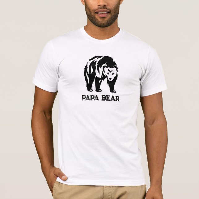 Camiseta *~* AP86 Duro al parecer papá OSO Día del padre (Anverso)