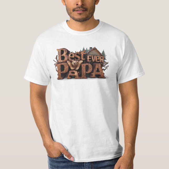 Camiseta *~* AP86 MEJOR PAPA Día Rústico del Padre (Anverso)