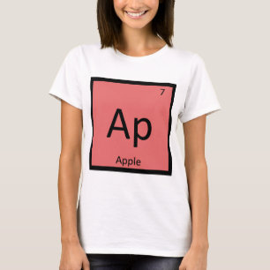 Camiseta Ap - Química de la Fruta de Manzana Símbolo de la 