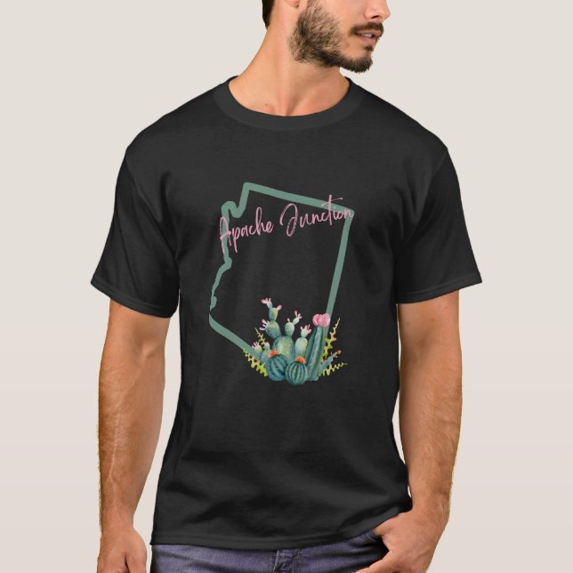 Camiseta Apache Junction Arizona Cacti State Cactus Souveni (Anverso)