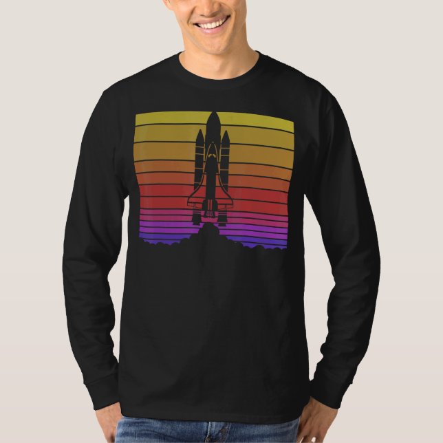 Camiseta Apagón de lanzamiento de cohetes contra espacio re (Anverso)