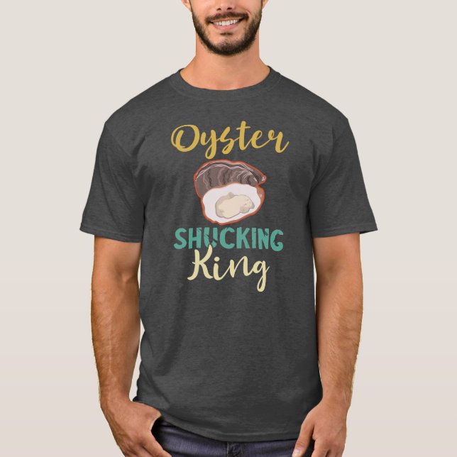 Camiseta Apagón de ostión de hombres Rey Mollusk Shucker Oy (Anverso)