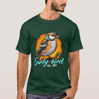 Camiseta Apájaros entusiastas de la observación temprana de