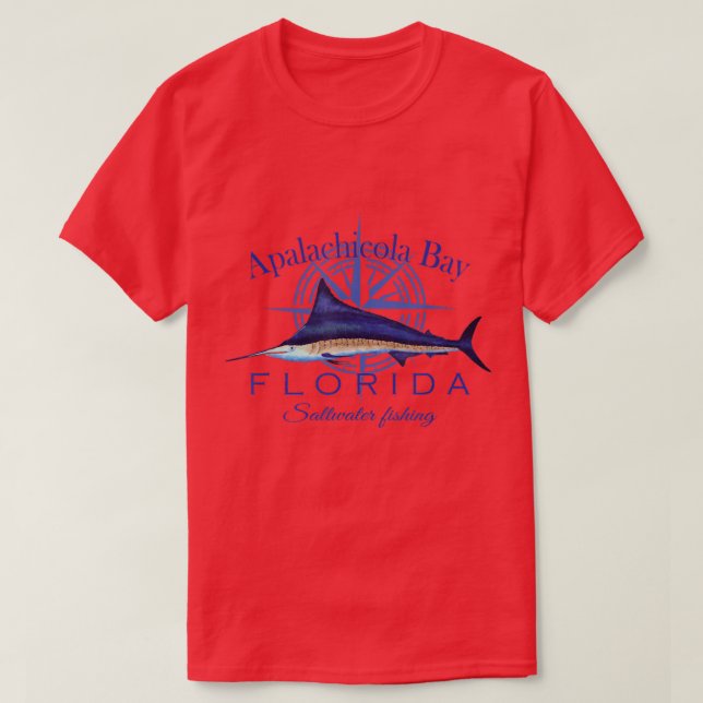 Camiseta Apalachicola Bay Florida Sailfish Billfish Saltwat (Diseño del anverso)