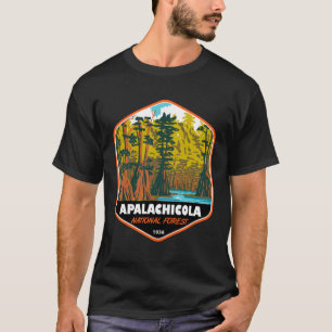 Camiseta Apalachicola Bosque Nacional Baldcypress Tree Badg