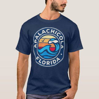 Camiseta Apalachicola Florida FL Ondas Náuticas Vintage