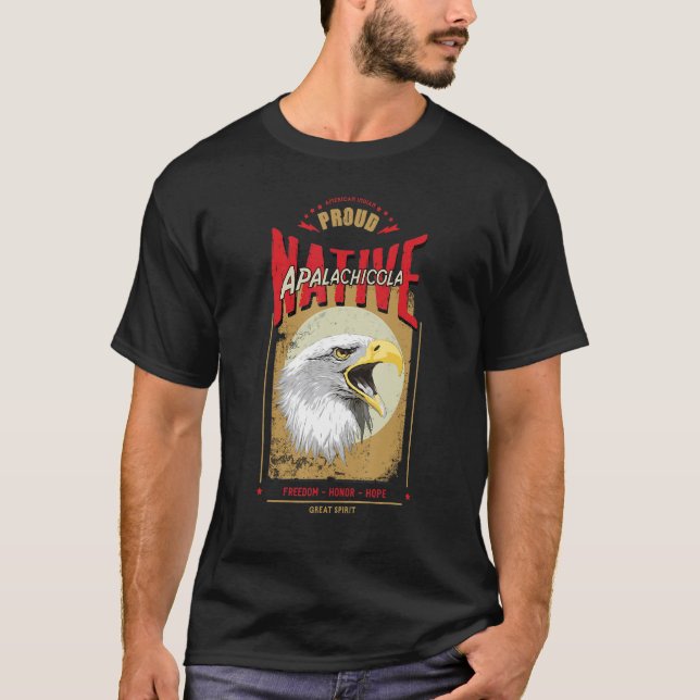 Camiseta Apalachicola Nativa Estadounidense Águila Espíritu (Anverso)