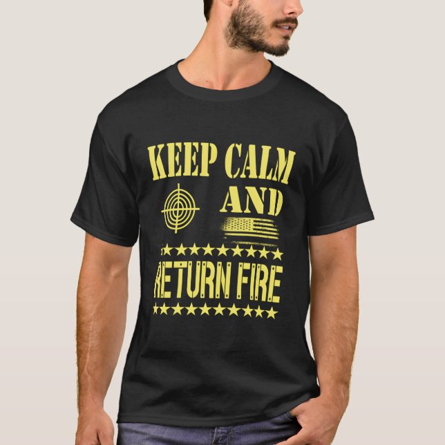 Camiseta Aparato De Autodefensa Que Mantenga La Calma Y Dev (Anverso)