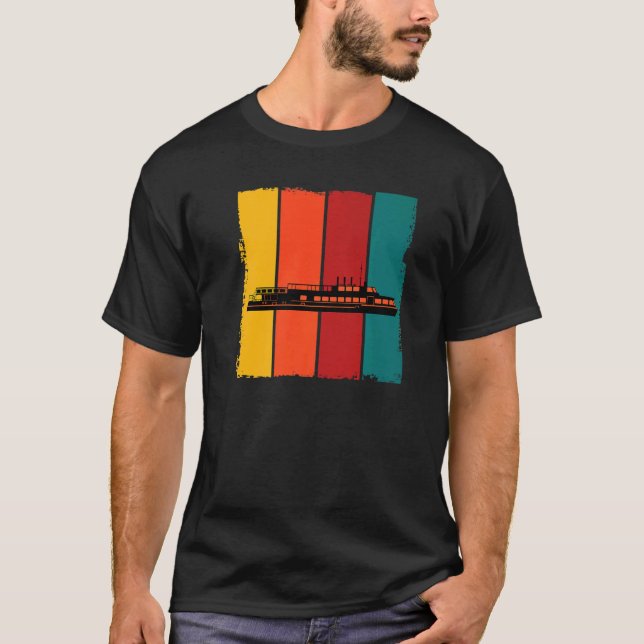 Camiseta Aparato De Barco De Ferrocarril Retro Para El Mare (Anverso)