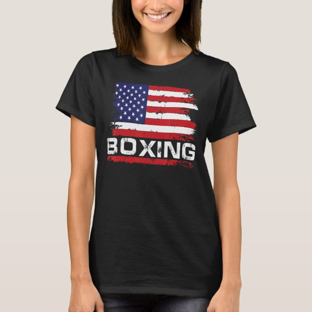 Camiseta Aparato de boxeo estadounidense retro boxeador de  (Anverso)