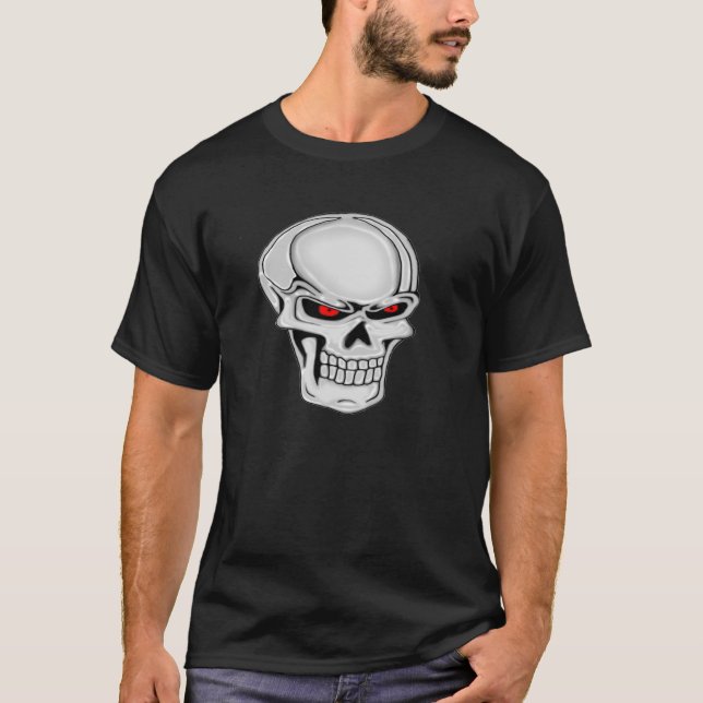 Camiseta Aparato de calavera metálico (Anverso)