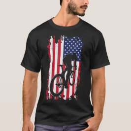 Camiseta Aparato de ciclismo de carretera con bandera estad