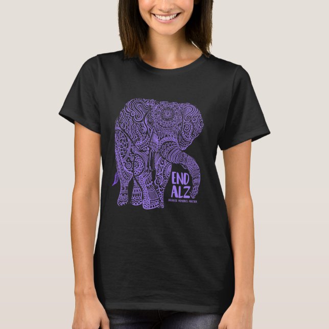 Camiseta Aparato De Concienciación Del Elefante Alzheimerhe (Anverso)