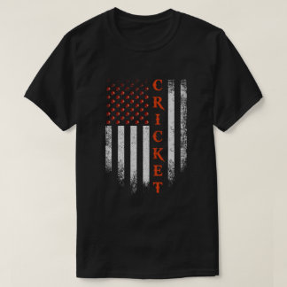 Camiseta Aparato de críquet estadounidense bandera jugador 