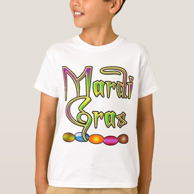 Camiseta Aparato de cuentas Mardi Gras (Anverso)