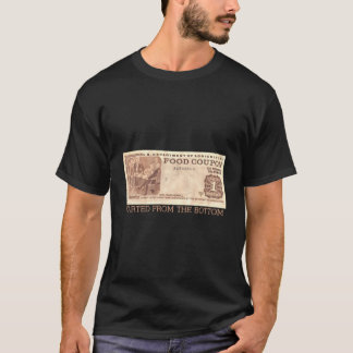 Camiseta Aparato De Cupón De Comida Retro Elaborado Para La