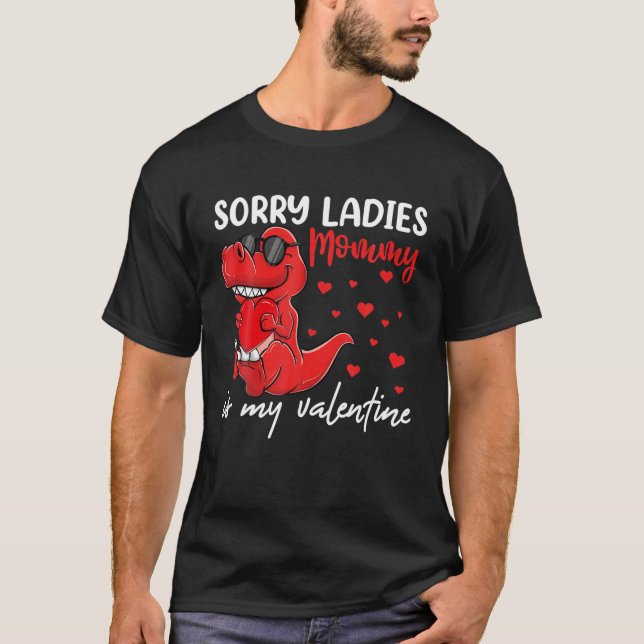 Camiseta Aparato de Día de San Valentín de dinosaurios, niñ (Anverso)