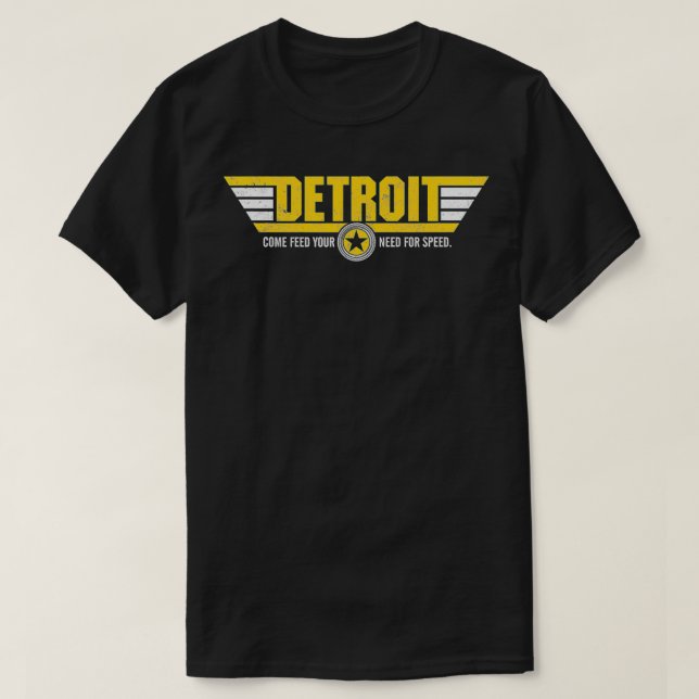 Camiseta Aparato de estilo de regalo de ciudad de Detroit V (Diseño del anverso)
