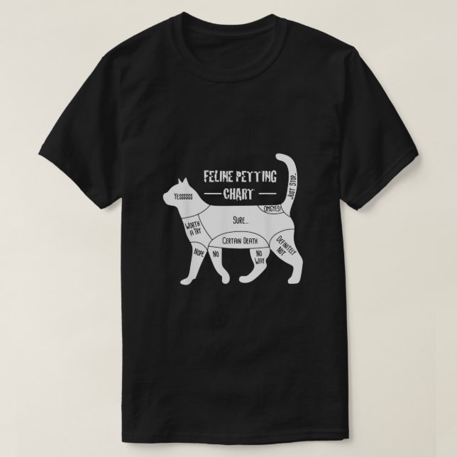Camiseta Aparato de gato de la placa de petino felina (Diseño del anverso)