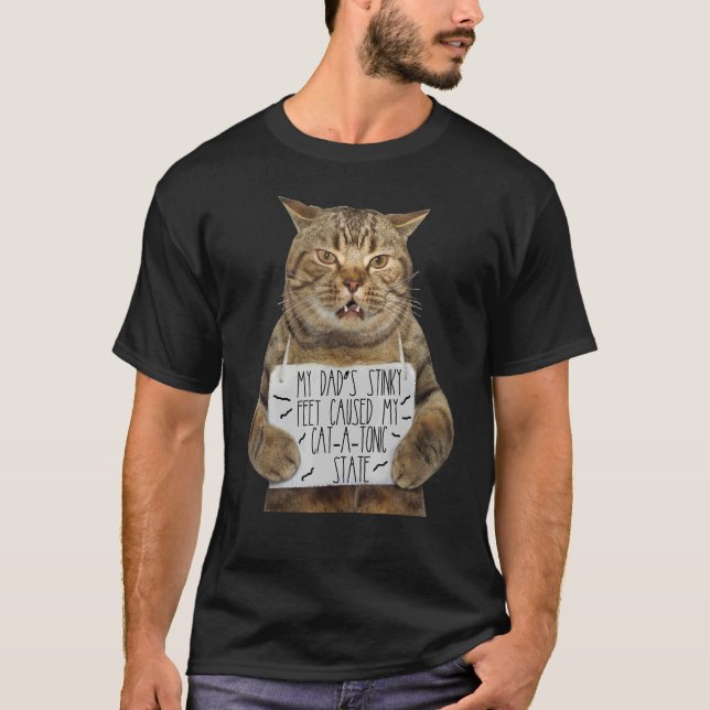 Camiseta Aparato De Gato Mis Pies Apestosos Causaron S Cata (Anverso)