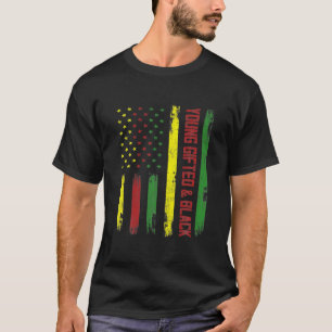Camiseta Aparato de la bandera afroamericana, joven regalad