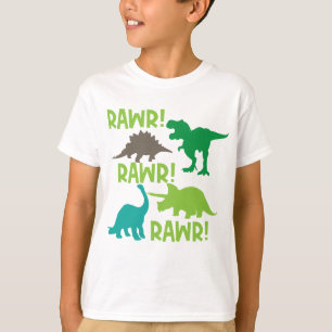 Camiseta Aparato de moda para niños; niños con dinosaurios