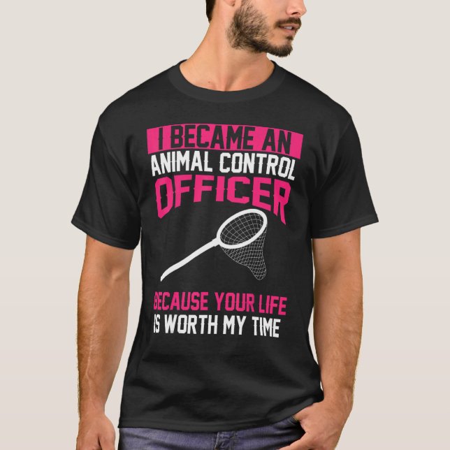 Camiseta Aparato de Oficial de Control Animal Impresionante (Anverso)