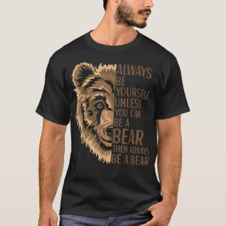 Camiseta Aparato de oso animal salvaje pardo para hombres m