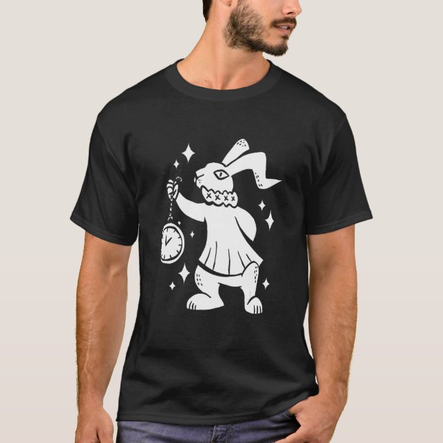 Camiseta Aparato De Película De Horror Para Hombres Conejo  (Anverso)