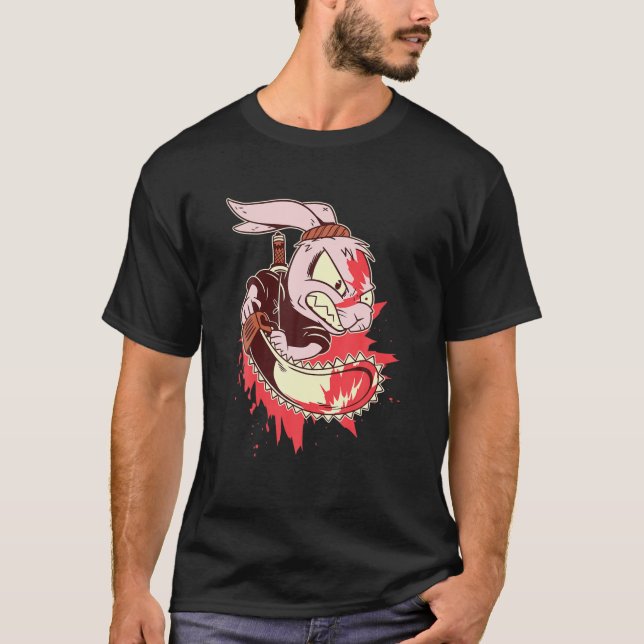 Camiseta Aparato De Película De Horror Para Hombres Rabbit  (Anverso)